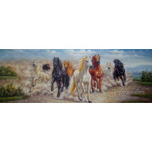 Pintura al óleo hecha a mano más nueva del caballo